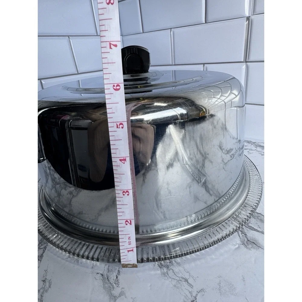 Vintage Kromex Chrome Metal Cover For Cake